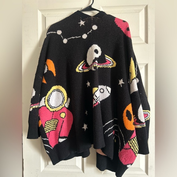 Dressed in Lala Outerspace Oversize Open Front Cardigan - Picture 2 of 3